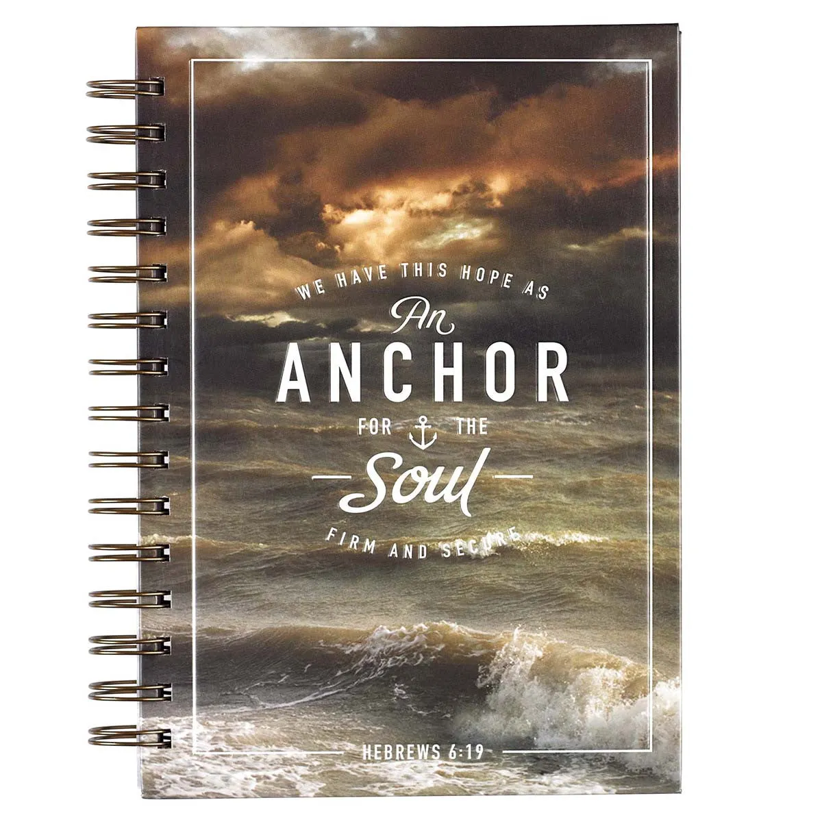 Notizbuch - Anchor for the soul / Anker für die Seele / Hebr 6:19 - mit Spiralbindung, Meeresmotif