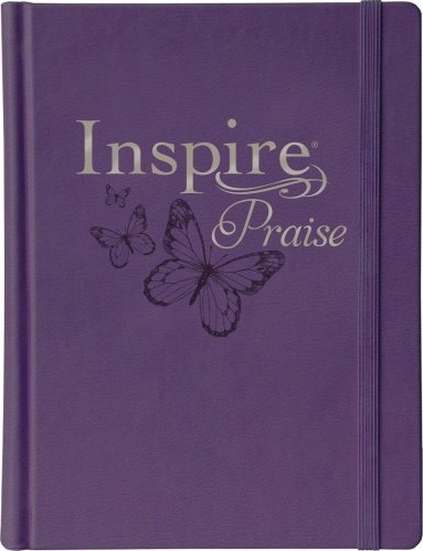 Anglais, Bible Journal de Bord Inspire Praise New Living Translation, similicuir, lilas