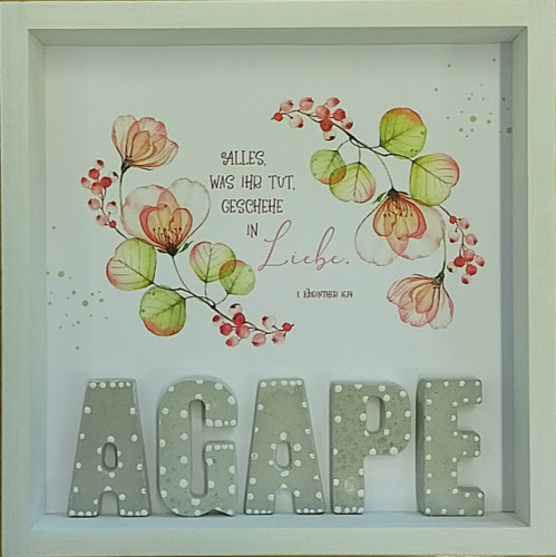 Wandbild Lovely AGAPE mit Jahreslosung