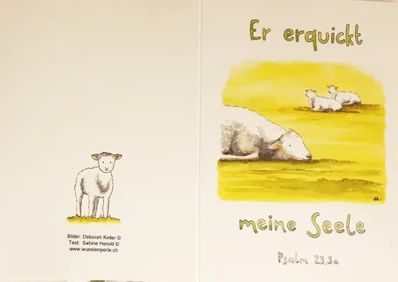A5 Faltkarte - Er erquickt meine Seele - mit Couvert