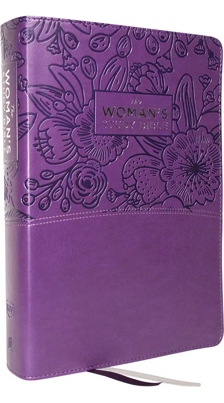 The Woman's Study Bible - KJV / Cuir souple violet, lettres rouges