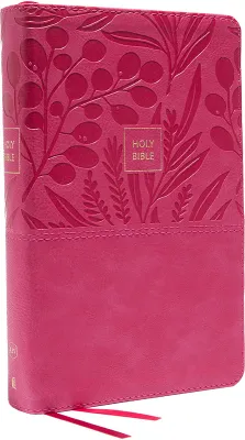 KJV Bible de référence à colonne unique en gros caractères - Paroles du Christ en rouge /...