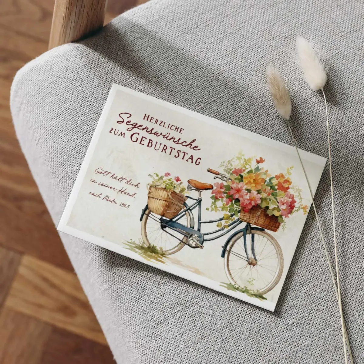 Postkarten Gott hält dich - Fahrrad
