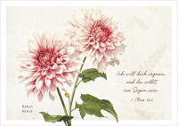 Postkarten Ich will dich segnen - Dahlien