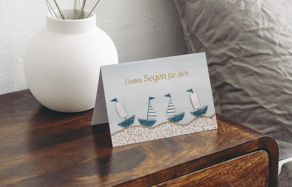 Faltkarte Einsegnung/biblischer Unterricht Gottes Segen