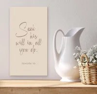 Metallschild Seek his will - Proverbs 3:6