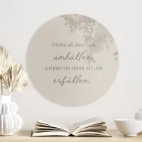 Wandschmuckbild Frieden - Ø 40 cm