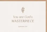 Faltkarte alive You are God's Masterpiece - Ephesians 2:10