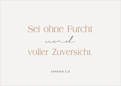 Postkarten alive Sei ohne Furcht