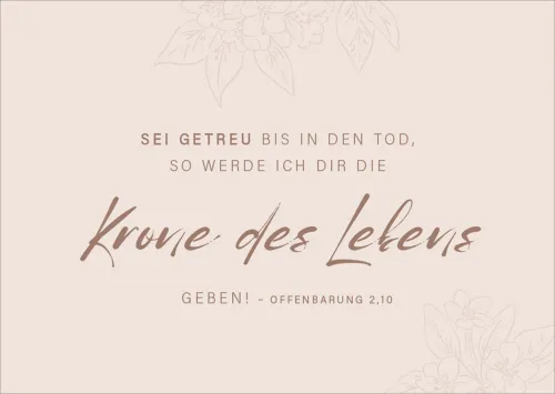 Postkarten alive Krone des Lebens