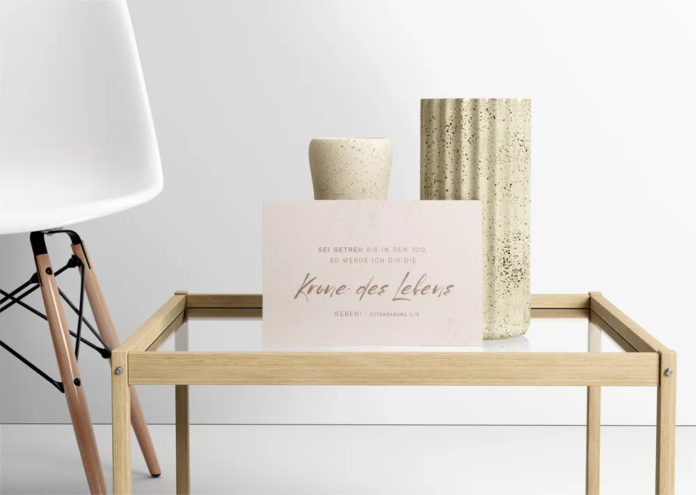 Postkarten alive Krone des Lebens