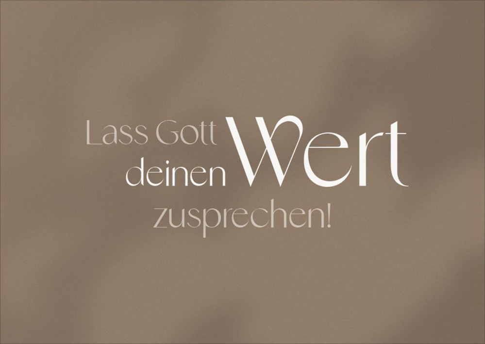 Postkarten alive Lass Gott deinen Wert zusprechen