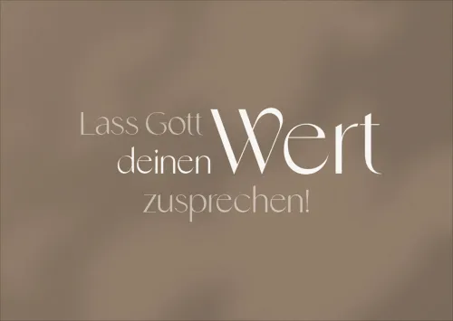 Postkarten alive Lass Gott deinen Wert zusprechen