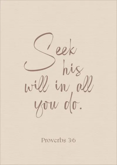 Postkarten alive Seek his will in all you do