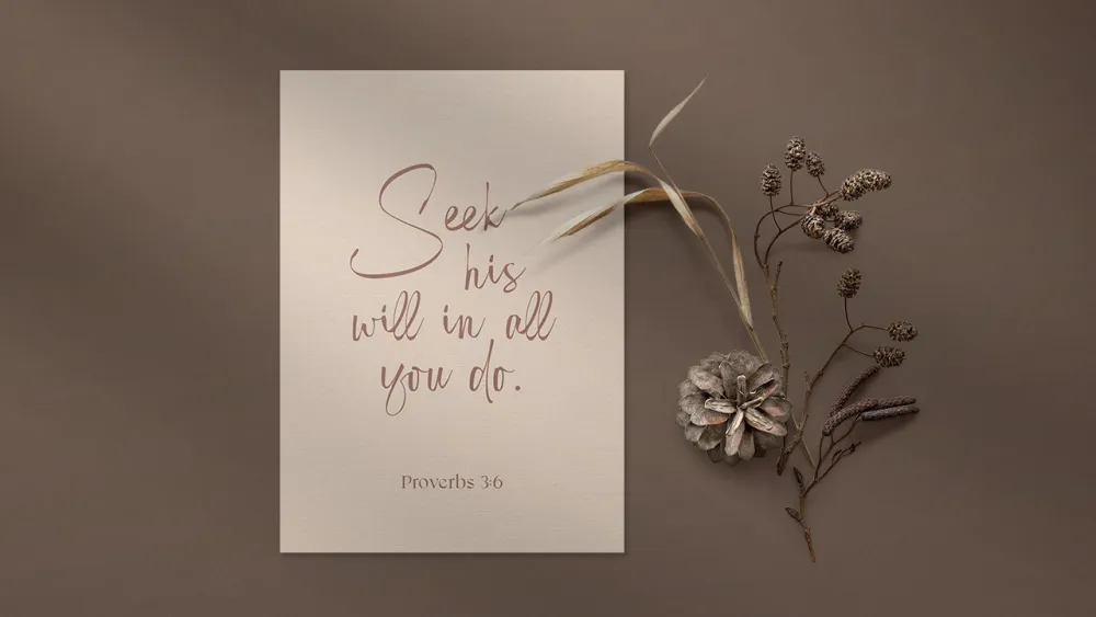 Postkarten alive Seek his will in all you do