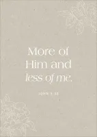 Postkarten alive More of him less of me - 12 Stück pro Päckchen.