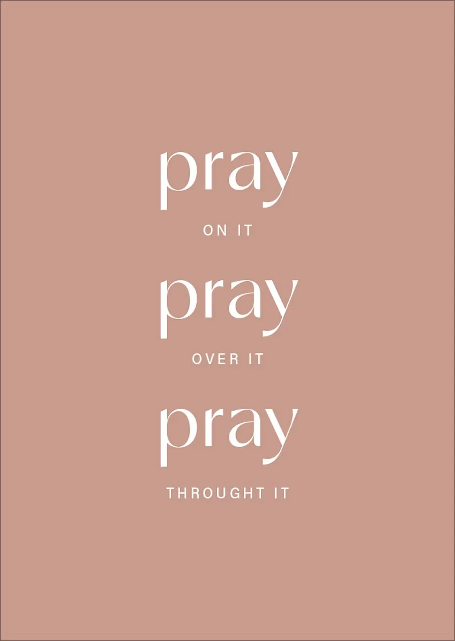 Postkarte alive Pray on it