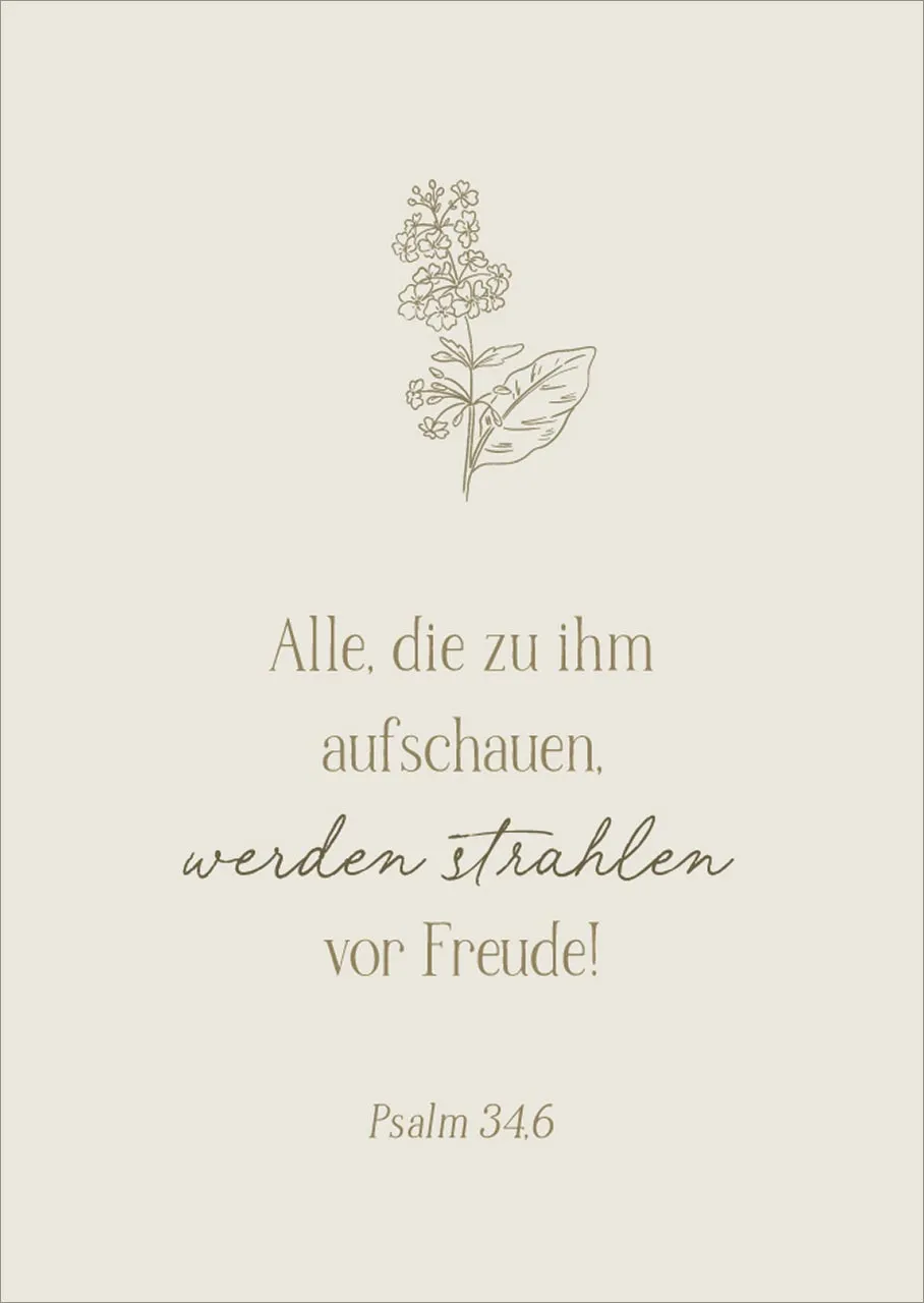 Postkarte alive alle die zu ihm aufschauen, werden strahlen