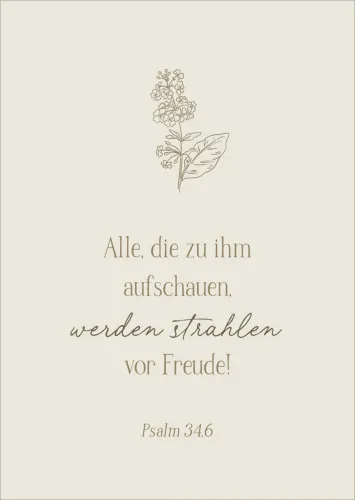 Postkarte alive alle die zu ihm aufschauen, werden strahlen