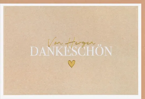 Faltkarte Von Herzen Dankeschön