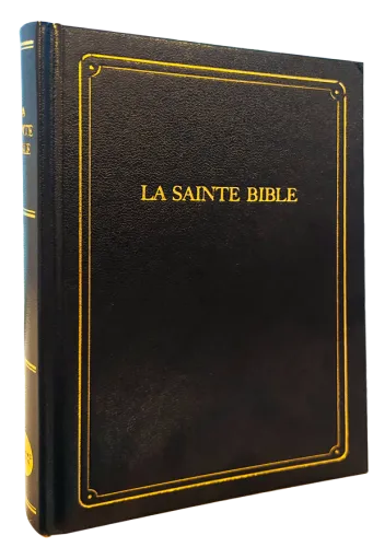 Bible Segond 1910, format miniature - couverture rigide noire, onglets, ruban marque-pages