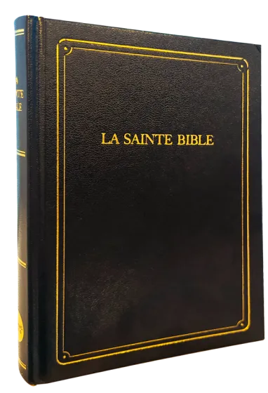 Bible Segond 1910, format miniature - couverture rigide noire, onglets, ruban marque-pages