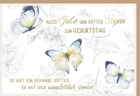Faltkarte Du bist ein Gedanke Gottes - Schmetterlinge