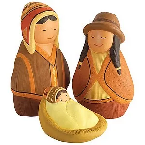 CRECHE PERUVIENNE 3 PERSONNAGES