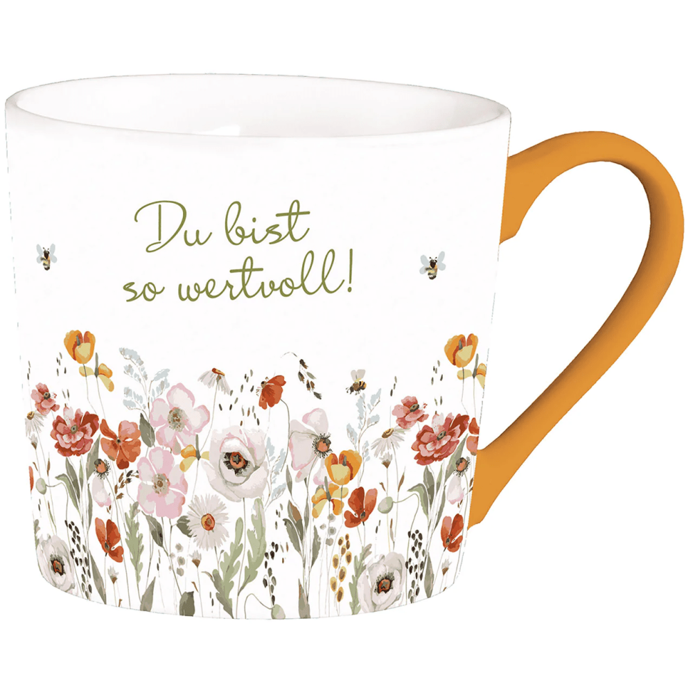 Tasse - Du bist so wertvoll - weiss, 350ml