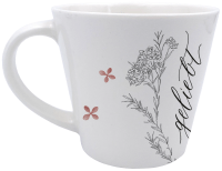 Tasse - Geliebt - weiss, rosa, 300ml