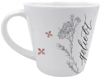 Tasse - Geliebt - weiss, rosa, 300ml