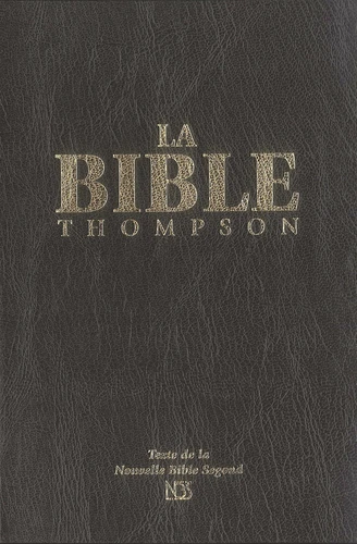 Bible d'étude Thompson NBS, noire - couverture rigide, skyvertex, tranche or, avec onglets