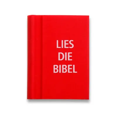 Radiergummi in Buchform - Lies die Bibel - rot