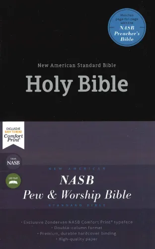Anglais, Bible New American Standard Bible, Pew and Worship Bible, cartonnée, noir
