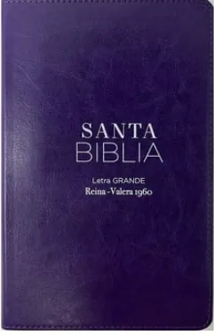 Espagnol, Bible, Reina Valera 1960, gros caractères, vivella, lila, tranche or