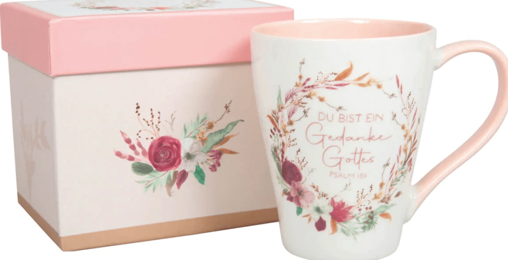 Du bist ein Gedanke Gottes - Tasse in Geschenkbox - Höhe 11 cm, ca. 0,35 l