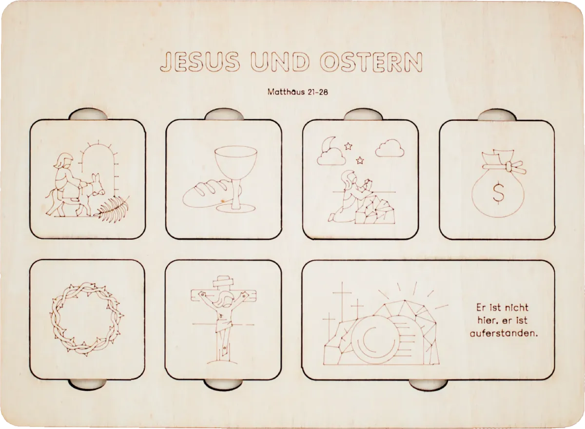 Jesus und Ostern A5 - Die wahre Ostergeschichte, ganz ohne Eier und Hasen.
Altersangabe: Ab 3...