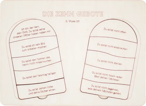 Die 10 Gebote A5 nach 2. Mose 20