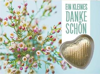 Kärtchen Schoko-Herz 'Ein kleines Dankeschön' B7