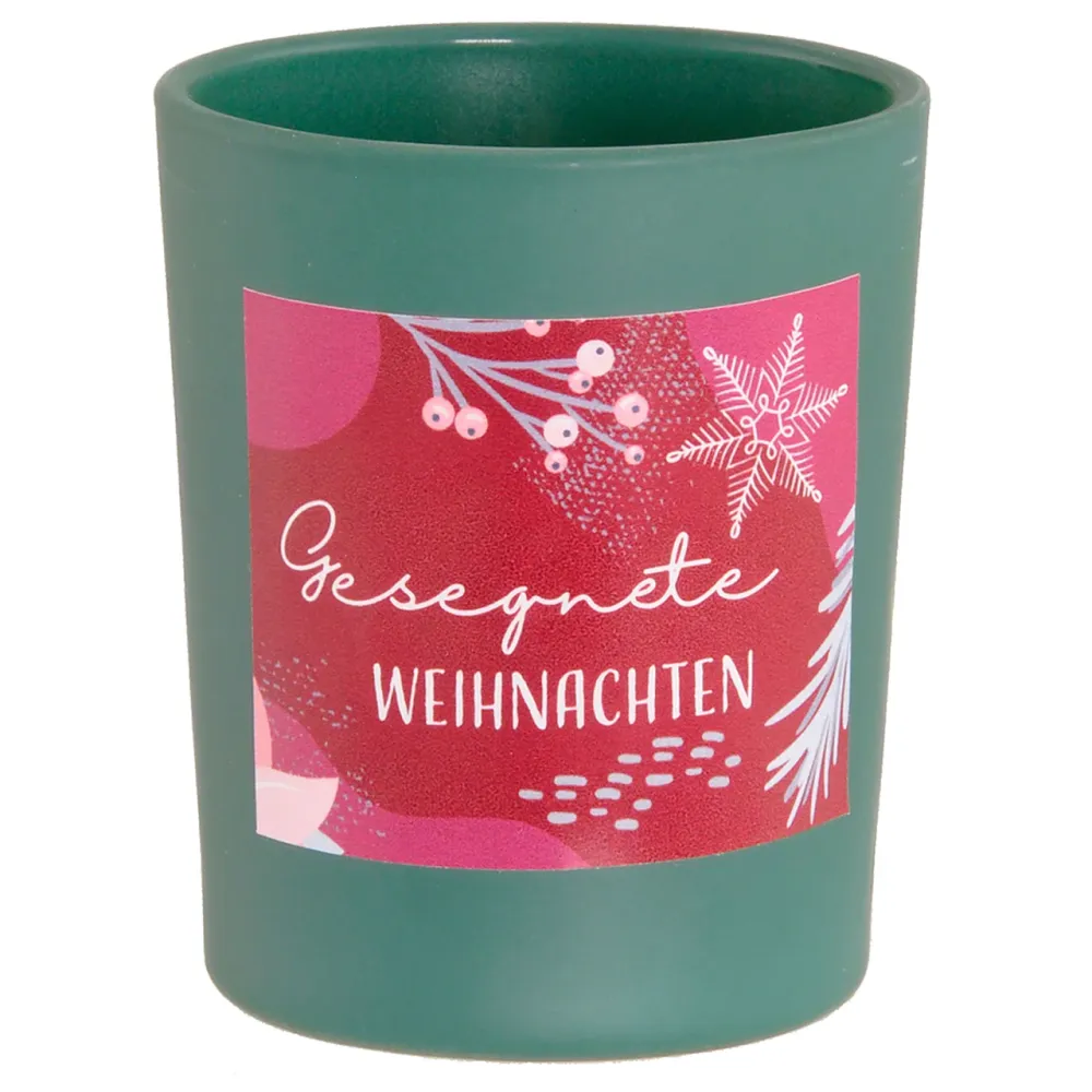 Gesegnete Weihnachten Duftkerzen-Glas - 
Mit zartem Baumwoll-Duft
Kerze mit leichtem Duft und...