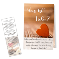 Karte - 'Was ist Liebe?' - Grösse: A7 - zum Aufklappen