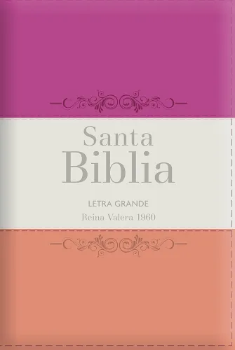 Espagnol, Bible, Reina Valera 1960, gros caractères, moyen format, similicuir souple tricolore...