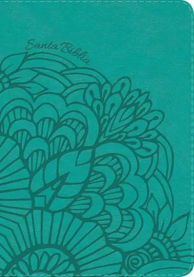 Espagnol, Bible, Reina Valera 1960, gros caractères, moyen format, similicuir souple turquoise,...