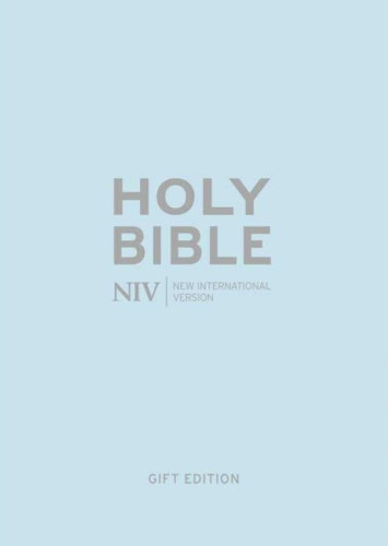 Anglais, Bible, New International Version, NIV, similicuir, bleu pâle, tranche dorée