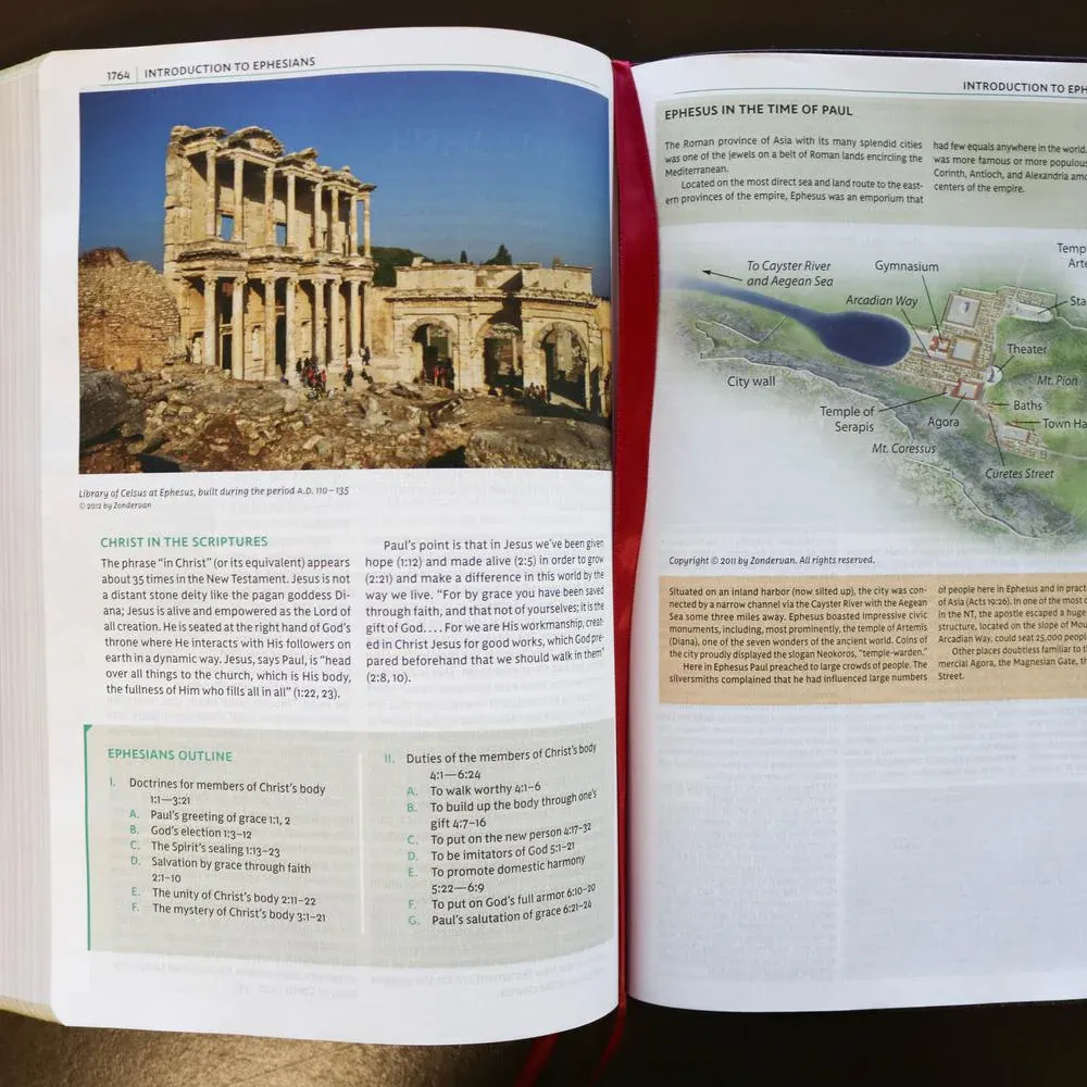 Anglais, Bible d'étude New King James Version, gros caractères, hardcover, couverture illustrée,...