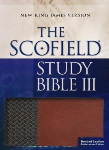 Anglais, Bible d'étude Scofield, New King James Version, cuir, bicolore brune/grise - Scofield...