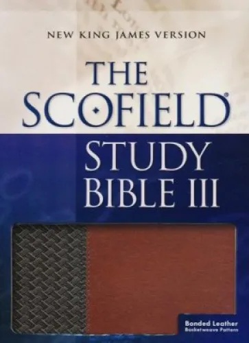 Anglais, Bible d'étude Scofield, New King James Version, cuir, bicolore brune/grise - Scofield...