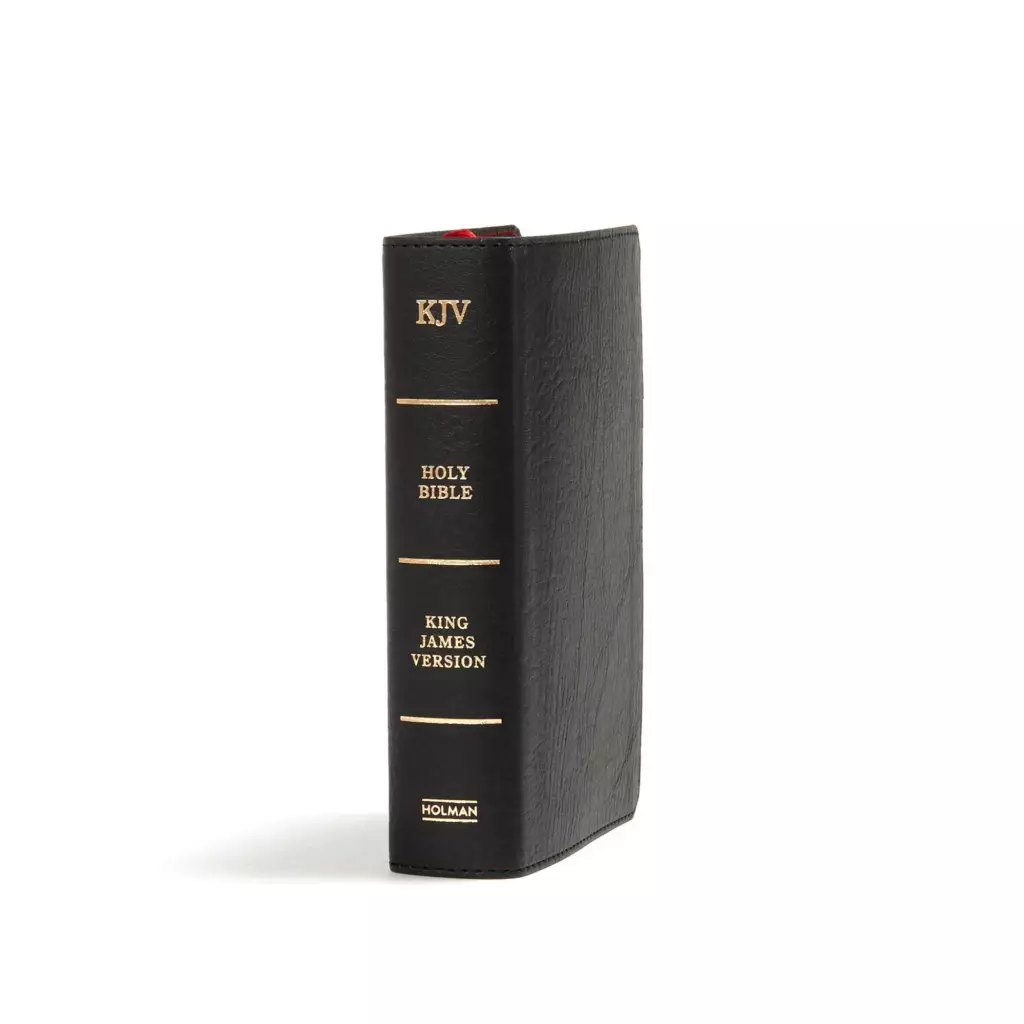 Anglais, Bible de référence, King James Version, compact - reliée similicuir noir, tranche or,...