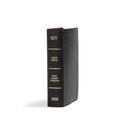 Anglais, Bible de référence, King James Version, compact - reliée similicuir noir, tranche or,...