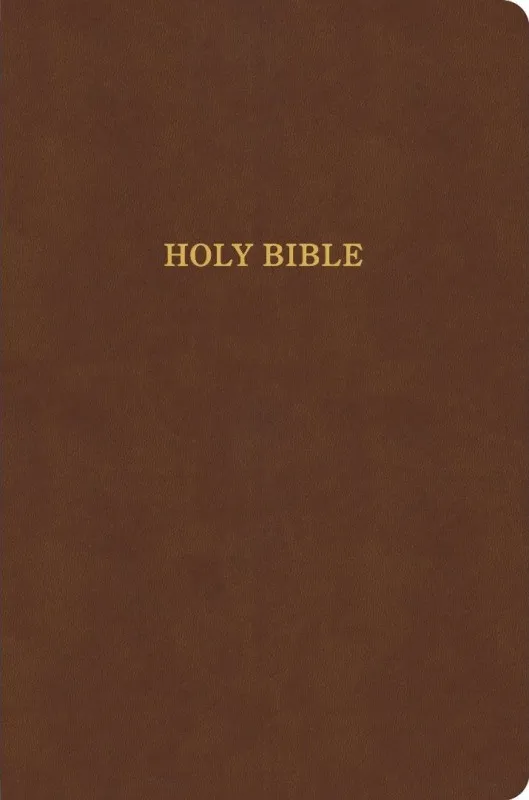 Anglais, Bible, King James Version, gros caractères, similicuir brun - KJV Large Print Thinline...